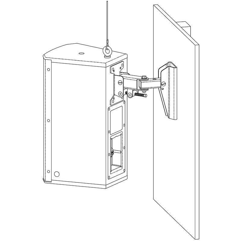 Foto van Electro-voice evc-wb-wht pan/tilt muurbeugel voor evc-serie luidsprekers wit