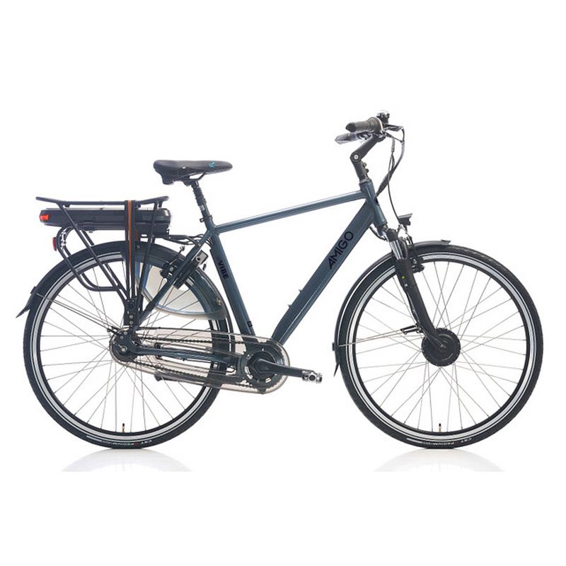 Foto van Amigo elektrische stadsfiets e-vibe s2+ 28 inch 50 cm heren 7v v-brakes antraciet