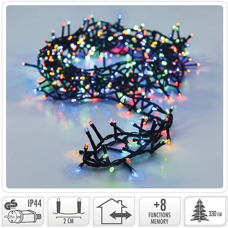 Foto van Decorativelighting micro cluster - 1800 led's - 36 meter - multicolor
