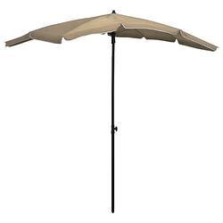 Foto van Vidaxl parasol met paal 200x130 cm taupe