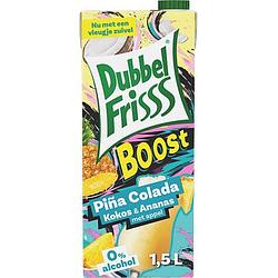 Foto van Dubbelfrisss boost drank pina colada kokos & ananas met appel 1,5 l bij jumbo