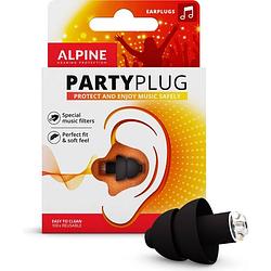 Foto van Alpine partyplug - muziek oordoppen - zwart - snr 19 db - 1 paar