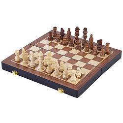 Foto van Longfield games schaakspel deluxe inklapbaar 30 cm