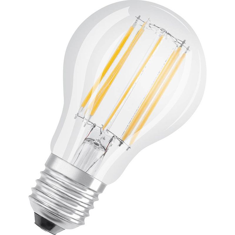 Foto van Osram 4058075592438 led-lamp energielabel d (a - g) e27 peer 11 w = 100 w warmwit (ø) 60 mm 3 stuk(s)