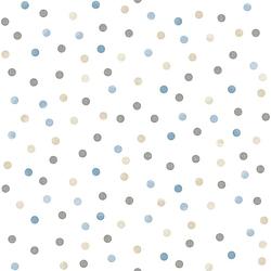 Foto van Noordwand behang mondo baby confetti dots wit/blauw/grijs/beige
