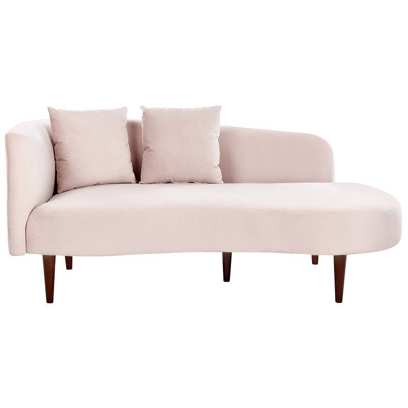 Foto van Beliani chaumont - chaise longue-roze-fluweel