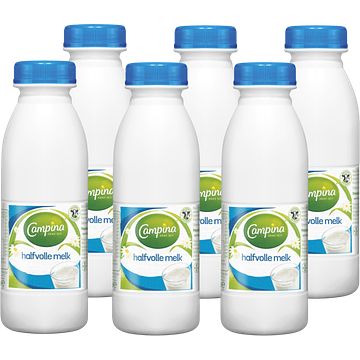 Foto van Campina halfvolle melk 6 x 500 ml fles multipack bij jumbo