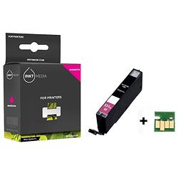 Foto van Inktmedia® -navulinkt - geschikt canon cli-551m xl inktcartridge magenta met chip - navul inkt - refill inkt