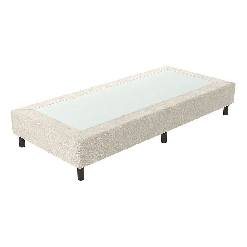 Foto van Verende hotelboxspring zonder matras - beige 80x200 cm - bonellvering - inclusief topper - dekbed-discounter.nl