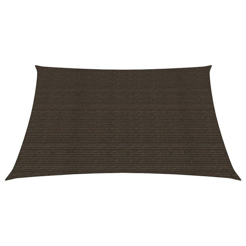 Foto van The living store schaduwdoek vierkant 3.6 x 3.6m - bruin hdpe - schimmelwerend - uv-bestendig