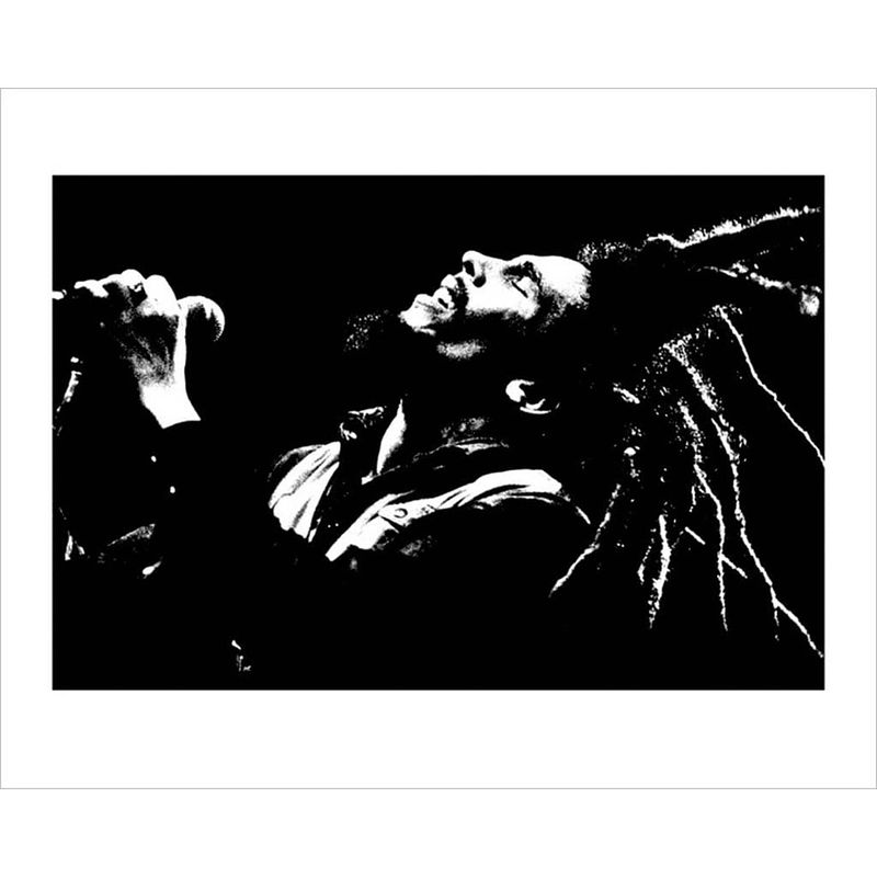 Foto van Pyramid bob marley black and white kunstdruk 40x50cm