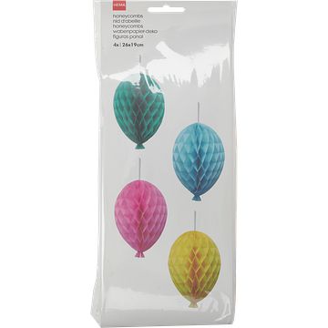 Foto van Hema honeycombs ballonnen 4 stuks bij jumbo