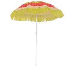 Foto van Luxe strand parasol - zonnescherm - knikbaar - hawaiian strandparasol - ø160 × h190 cm