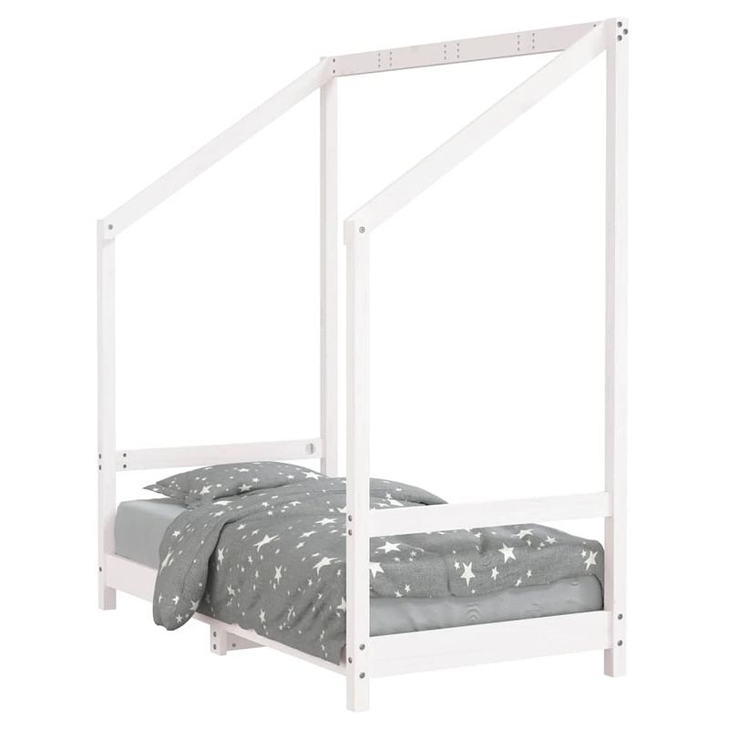 Foto van Vidaxl kinderbedframe 70x140 cm massief grenenhout wit