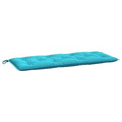 Foto van The living store tuinbankkussen - polyester - 120 x 50 x 7 cm - turquoise