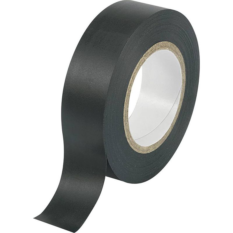 Foto van Tru components tc-9559252 isolatietape zwart (l x b) 20 m x 19 mm 1 stuk(s)