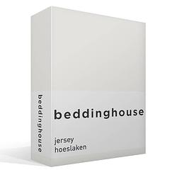 Foto van Beddinghouse jersey hoeslaken - 100% gebreide jersey katoen - 1-persoons (80/90x200/220 cm) - off white