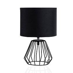 Foto van Pauleen shiny diamond tafellamp black fabric-alu.