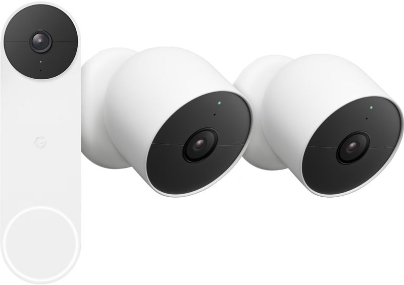 Foto van Google nest doorbell + google nest cam 2-pack