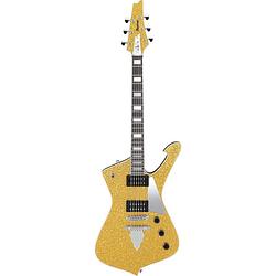 Foto van Ibanez paul stanley signature ps60 gold sparkle elektrische gitaar met gigbag