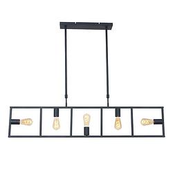 Foto van Steinhauer hanglamp mexlite racky 2981zw zwart