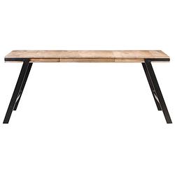 Foto van The living store - houten eettafel - 180 x 90 x 76 cm - massief mangohout