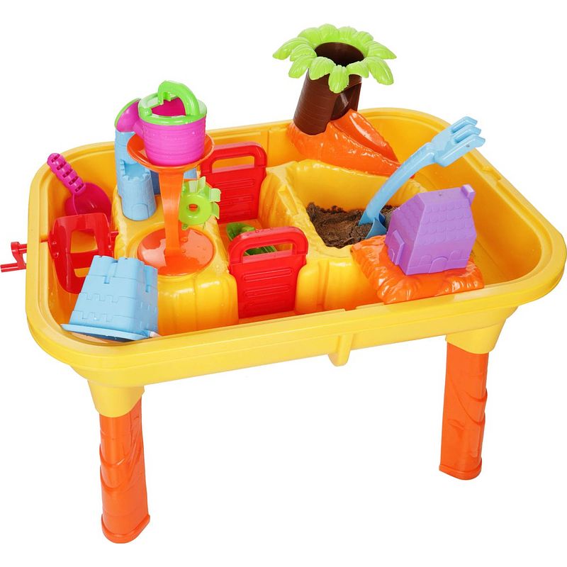 Foto van Watertafel - zandtafel - speeltafel - water speelgoed - buitenspeelgoed - 25 delig - inclusief accessoires