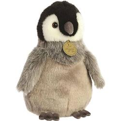 Foto van Aurora miyoni pluche knuffeldier pinguin kuiken - grijs - 23 cm - artic thema - knuffeldier