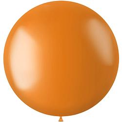 Foto van Folat ballon metallic 78 cm latex oranje