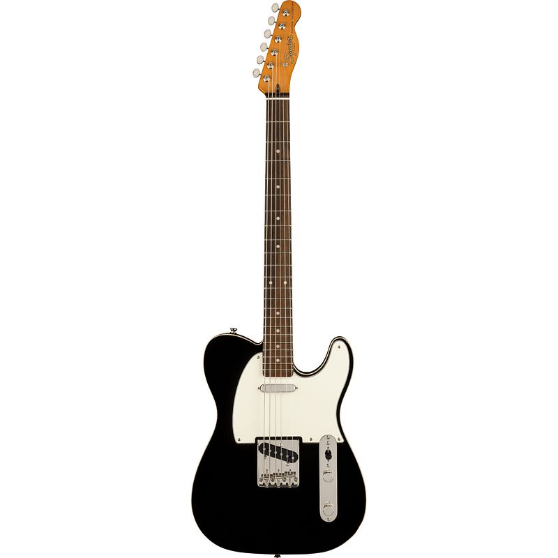 Foto van Squier classic vibe baritone custom telecaster black elektrische baritongitaar