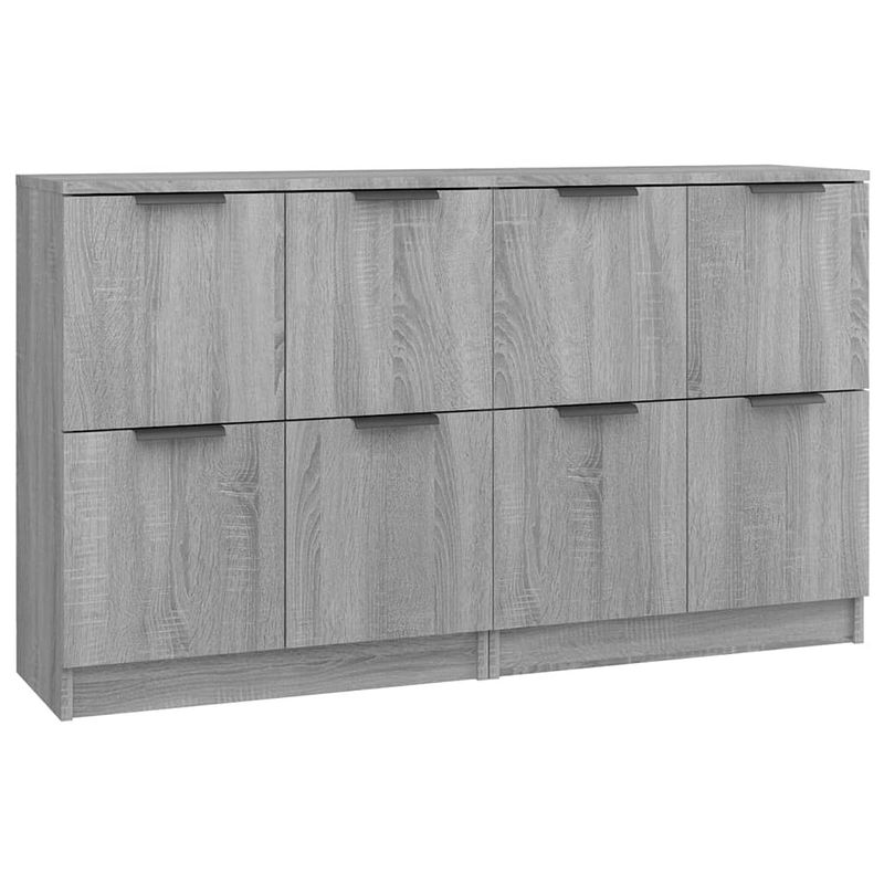 Foto van Vidaxl dressoirs 2 st 60x30x70 cm bewerkt hout grijs sonoma eikenkleur