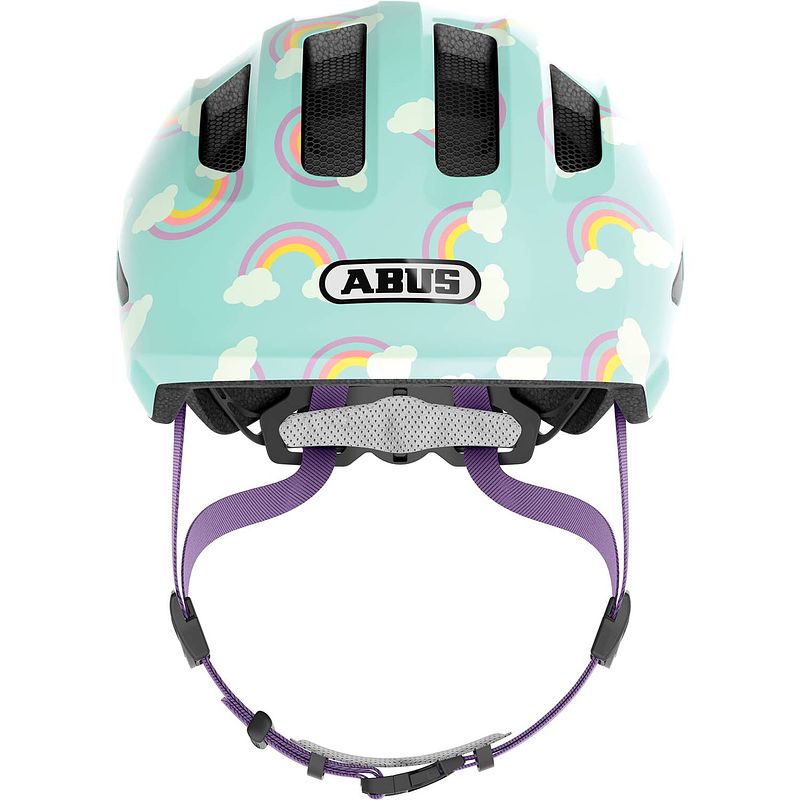 Foto van Abus helm smiley 3.0 led blue rainbow m 50-55cm