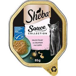 Foto van Sheba sauce lover kuipje zalm kattenvoer 85g bij jumbo