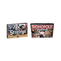 Foto van Spellenbundel - bordspellen - 2 stuks - stratego & monopoly valsspelerseditie