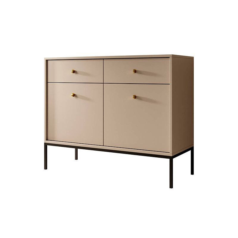 Foto van Meubella - dressoir moreno - beige - 104 cm