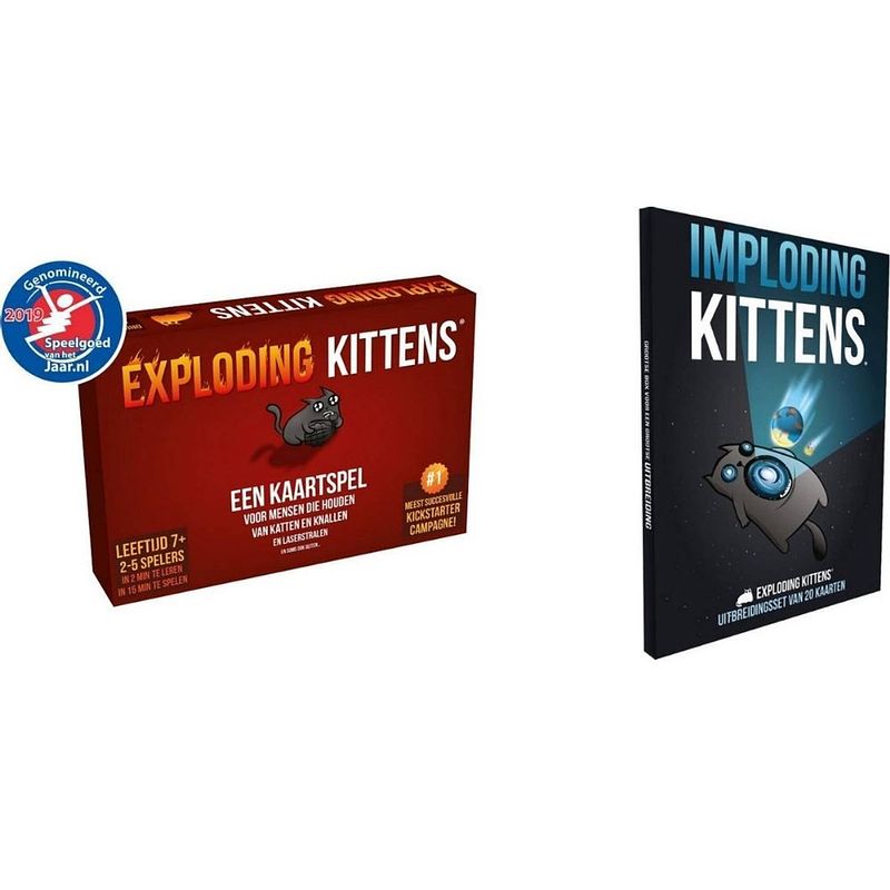 Foto van Spellenbundel - kaartspel - 2 stuks - exploding kittens nl & imploding kittens nl