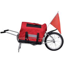 Foto van Vidaxl fietskar voor vracht met wiel en opbergzak