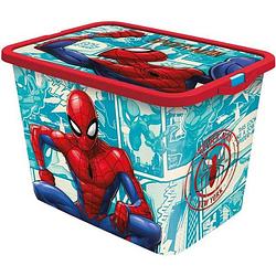 Foto van Stor opbergbox spider-man 23 liter blauw/rood