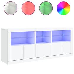 Foto van Vidaxl dressoir met led-verlichting 162x37x67 cm wit