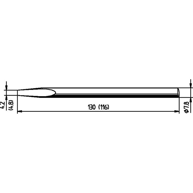 Foto van Ersa ersa soldeerpunt beitelvorm, ersadur grootte soldeerpunt 4.8 mm inhoud: 1 stuk(s)