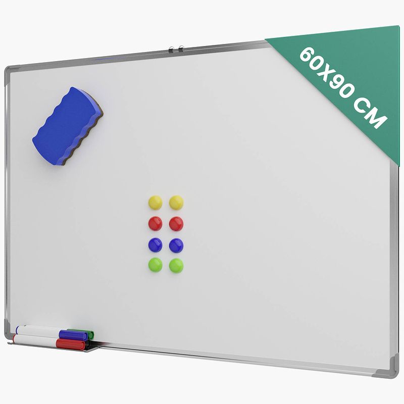 Foto van Avalo whiteboard 60x90 cm - 14 in 1 set - whiteboard magnetisch inclusief markers, magneten & wisser