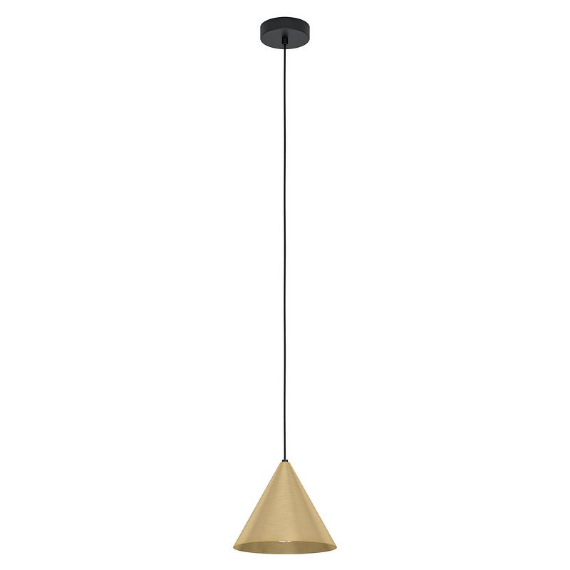 Foto van Eglo narices hanglamp - e27 - ø 22 cm - zwart/goud