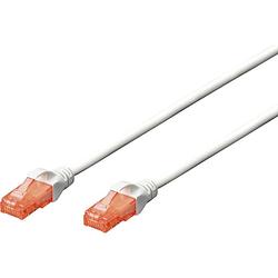 Foto van Digitus dk-1614-100/wh rj45 netwerkkabel, patchkabel cat 6 u/utp 10.00 m wit halogeenvrij, snagless 1 stuk(s)