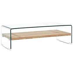 Foto van Vidaxl salontafel 98x45x31 cm gehard glas transparant