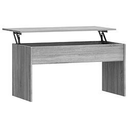 Foto van Vidaxl salontafel 102x50,5x52,5 cm bewerkt hout grijs sonoma eiken