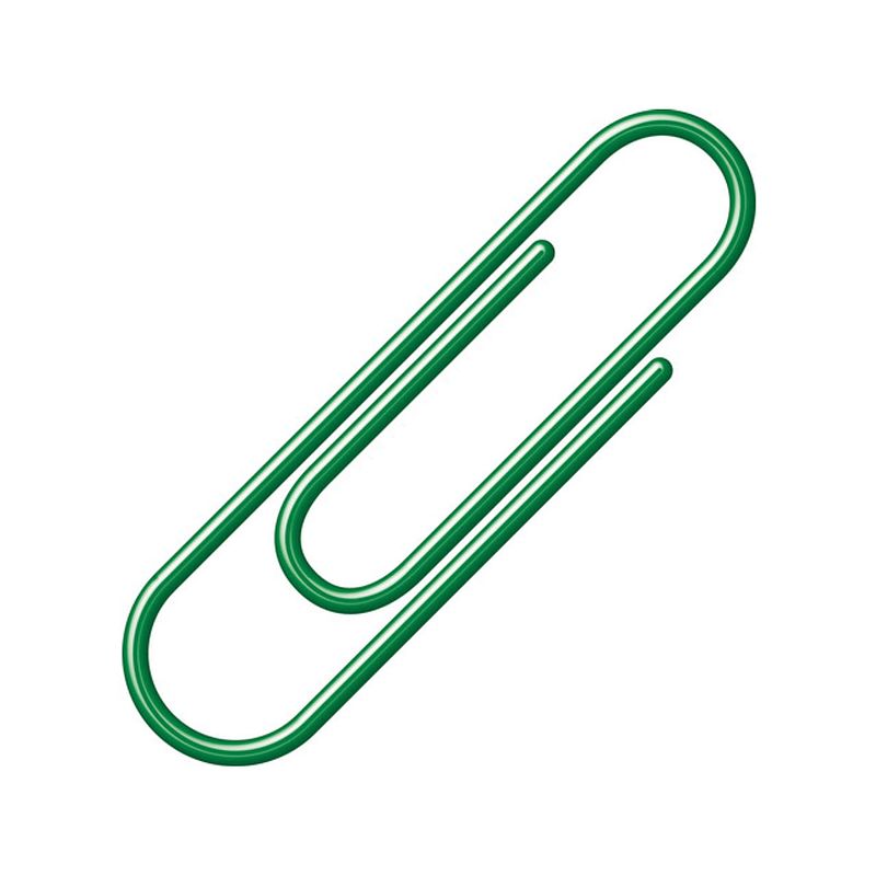 Foto van Alco paperclips 26 mm staal groen 100 stuks