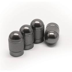 Foto van Tt-products ventieldoppen grey bullets aluminium 4 stuks grijs - auto ventieldop - ventieldopjes