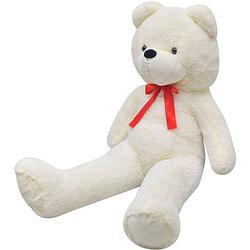 Foto van Vidaxl teddybeer zacht pluche xxl 175 cm wit