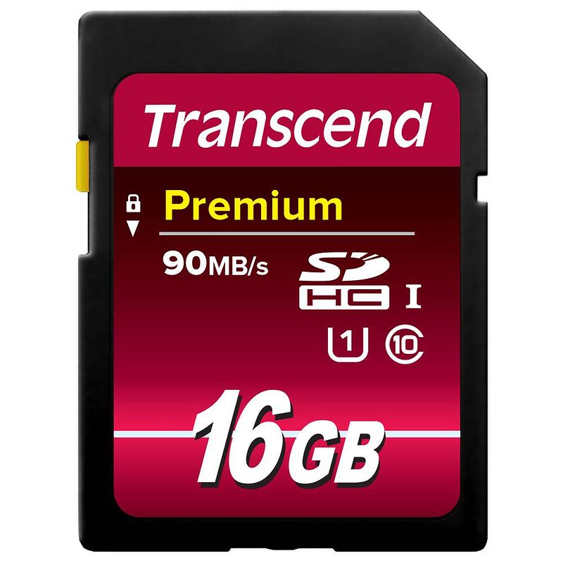 Foto van Transcend premium 400 sdhc-kaart 16 gb class 10, uhs-i
