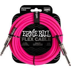 Foto van Ernie ball 6418 flex 6 meter instrumentkabel roze